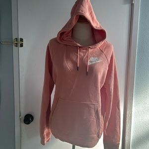 Nike pull over hoodie sweatshirt coral